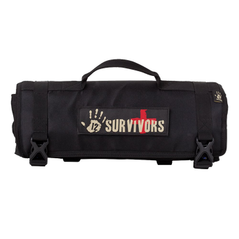 12 Survivors First Aid Rollup Kit Black