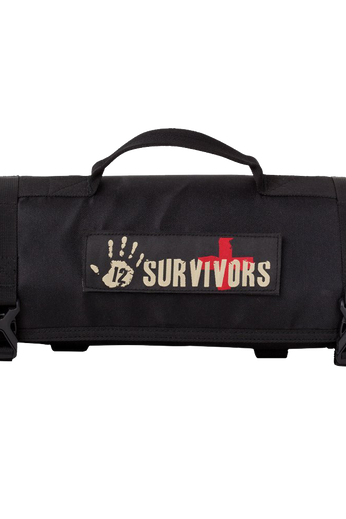 12 Survivors First Aid Rollup Kit Black