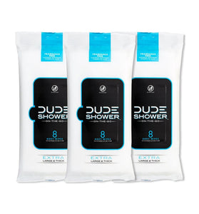 Dude Shower Body Wipes Unscented Naturally Soothing Aloe And Hypoallergenic