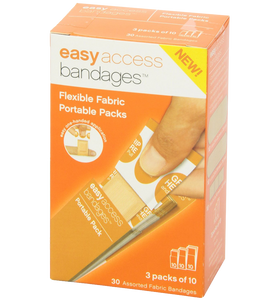 Easy Care Easy Access Bandage Fabric Assorted Large Medium and Junior 30 Count